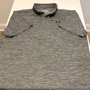 Under Armour Men's Heathered Gray Polo